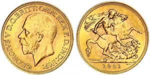 1 Sovereign South Africa Gold George V of the United Kingdom (1865-1936)