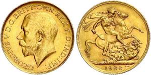 1 Sovereign South Africa Gold George V of the United Kingdom (1865-1936)