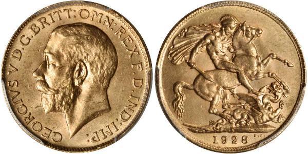 1 Sovereign Südafrika Gold George V (1865-1936)