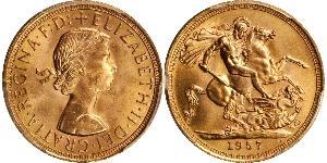 1 Sovereign United Kingdom (1922-) Gold Elizabeth II (1926-2022)