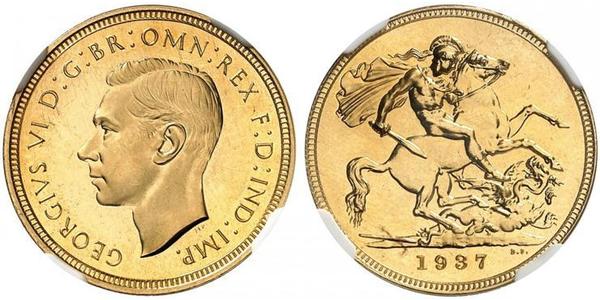 1 Sovereign United Kingdom (1922-) Gold George VI (1895-1952)