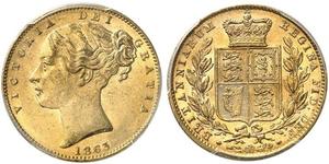 1 Sovereign United Kingdom of Great Britain and Ireland (1801-1922) Gold Victoria (1819 - 1901)