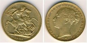 1 Sovereign United Kingdom of Great Britain and Ireland (1801-1922) Gold Victoria (1819 - 1901)