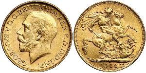 1 Sovereign United Kingdom of Great Britain and Ireland (1801-1922) Gold George V of the United Kingdom (1865-1936)