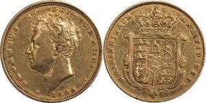 1 Sovereign United Kingdom of Great Britain and Ireland (1801-1922) Gold George IV (1762-1830)