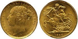 1 Sovereign United Kingdom of Great Britain and Ireland (1801-1922) Gold Victoria (1819 - 1901)