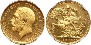 1 Sovereign United Kingdom of Great Britain and Ireland (1801-1922) Gold George V of the United Kingdom (1865-1936)