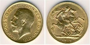 1 Sovereign United Kingdom of Great Britain and Ireland (1801-1922) Gold George V of the United Kingdom (1865-1936)