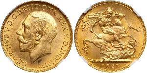 1 Sovereign United Kingdom of Great Britain and Ireland (1801-1922) Gold George V of the United Kingdom (1865-1936)