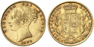 1 Sovereign United Kingdom of Great Britain and Ireland (1801-1922) Gold Victoria (1819 - 1901)