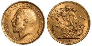 1 Sovereign United Kingdom of Great Britain and Ireland (1801-1922) Gold George V of the United Kingdom (1865-1936)