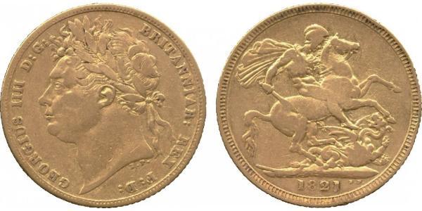 1 Sovereign United Kingdom of Great Britain and Ireland (1801-1922) Gold George IV (1762-1830)