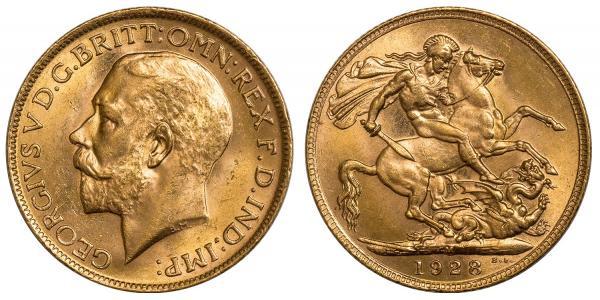 1 Sovereign United Kingdom of Great Britain and Ireland (1801-1922) Gold George V of the United Kingdom (1865-1936)