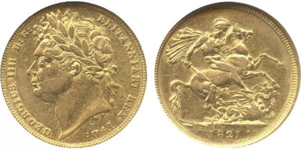 1 Sovereign United Kingdom of Great Britain and Ireland (1801-1922) Gold George IV (1762-1830)