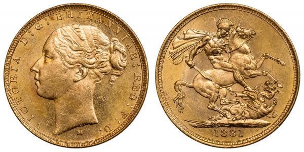 1 Sovereign United Kingdom of Great Britain and Ireland (1801-1922) Gold Victoria (1819 - 1901)