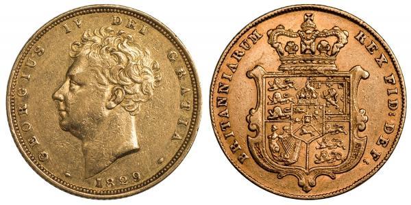 1 Sovereign United Kingdom of Great Britain and Ireland (1801-1922) Gold George IV (1762-1830)
