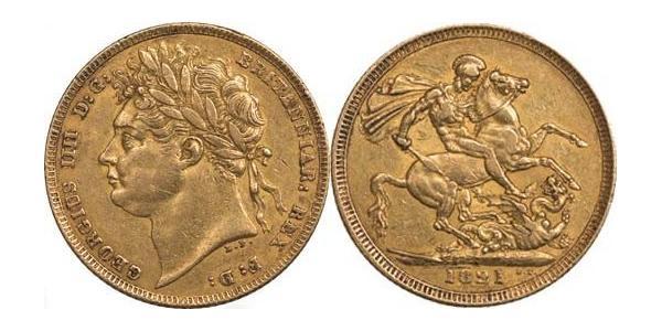 1 Sovereign United Kingdom of Great Britain and Ireland (1801-1922) Gold George IV (1762-1830)