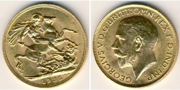 1 Sovereign United Kingdom of Great Britain and Ireland (1801-1922) Gold George V of the United Kingdom (1865-1936)