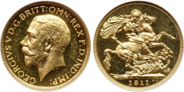 1 Sovereign United Kingdom of Great Britain and Ireland (1801-1922) Gold George V of the United Kingdom (1865-1936)