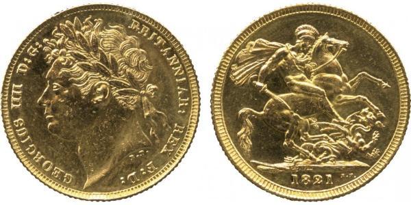 1 Sovereign United Kingdom of Great Britain and Ireland (1801-1922) Gold George IV (1762-1830)