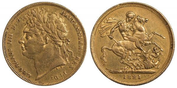 1 Sovereign United Kingdom of Great Britain and Ireland (1801-1922) Gold George IV (1762-1830)