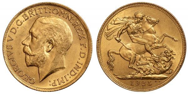 1 Sovereign United Kingdom of Great Britain and Ireland (1801-1922) Gold George V of the United Kingdom (1865-1936)