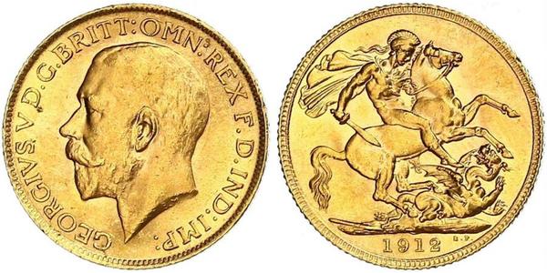 1 Sovereign United Kingdom of Great Britain and Ireland (1801-1922) Gold George V of the United Kingdom (1865-1936)