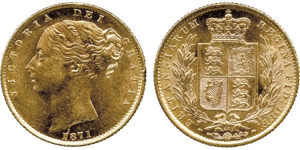 1 Sovereign United Kingdom of Great Britain and Ireland (1801-1922) Gold Victoria (1819 - 1901)