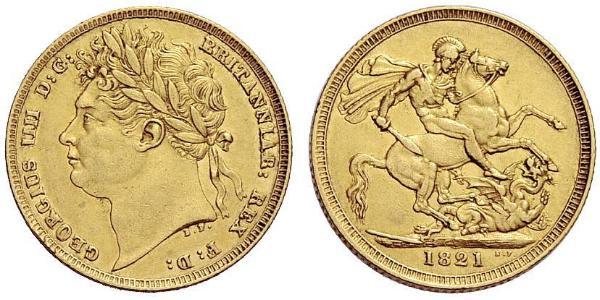 1 Sovereign United Kingdom of Great Britain and Ireland (1801-1922) Gold George IV (1762-1830)