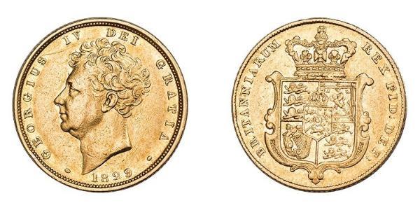 1 Sovereign United Kingdom of Great Britain and Ireland (1801-1922) Gold George IV (1762-1830)