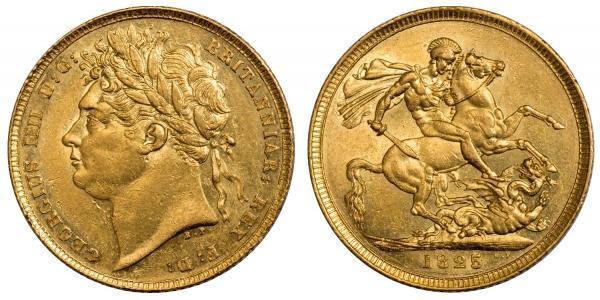 1 Sovereign United Kingdom of Great Britain and Ireland (1801-1922) Gold George IV (1762-1830)