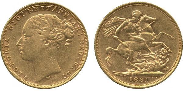 1 Sovereign United Kingdom of Great Britain and Ireland (1801-1922) Gold Victoria (1819 - 1901)