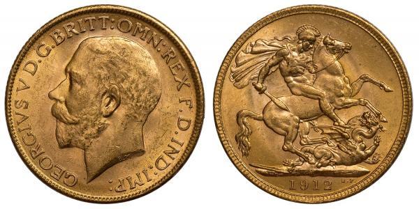 1 Sovereign United Kingdom of Great Britain and Ireland (1801-1922) Gold George V of the United Kingdom (1865-1936)