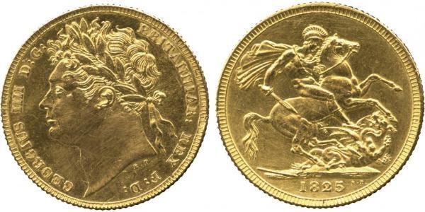 1 Sovereign United Kingdom of Great Britain and Ireland (1801-1922) Gold George IV (1762-1830)