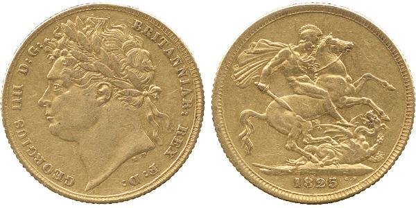 1 Sovereign United Kingdom of Great Britain and Ireland (1801-1922) Gold George IV (1762-1830)