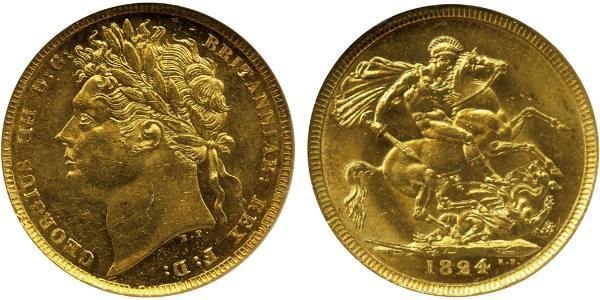 1 Sovereign United Kingdom of Great Britain and Ireland (1801-1922) Gold George IV (1762-1830)