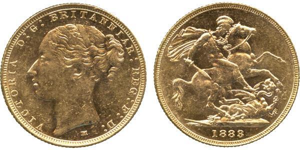 1 Sovereign United Kingdom of Great Britain and Ireland (1801-1922) Gold Victoria (1819 - 1901)
