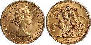 1 Sovereign Vereinigtes Königreich (1922-) Gold Elizabeth II (1926-2022)