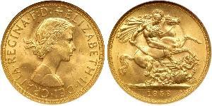 1 Sovereign Vereinigtes Königreich (1922-) Gold Elizabeth II (1926-2022)