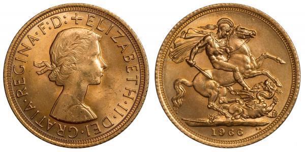 1 Sovereign Vereinigtes Königreich (1922-) Gold Elizabeth II (1926-2022)
