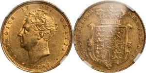 1 Sovereign Vereinigtes Königreich von Großbritannien und Irland (1801-1922) Gold Georg IV (1762-1830)