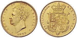 1 Sovereign Vereinigtes Königreich von Großbritannien und Irland (1801-1922) Gold Georg IV (1762-1830)