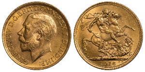 1 Sovereign Vereinigtes Königreich von Großbritannien und Irland (1801-1922) Gold George V (1865-1936)