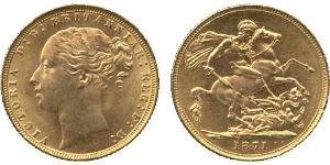 1 Sovereign Vereinigtes Königreich von Großbritannien und Irland (1801-1922) Gold Victoria (1819 - 1901)