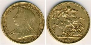 1 Sovereign Vereinigtes Königreich von Großbritannien und Irland (1801-1922) Gold Victoria (1819 - 1901)