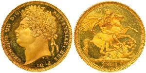 1 Sovereign Vereinigtes Königreich von Großbritannien und Irland (1801-1922) Gold Georg IV (1762-1830)