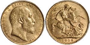 1 Sovereign Vereinigtes Königreich von Großbritannien und Irland (1801-1922) Gold Eduard VII (1841-1910)