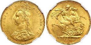 1 Sovereign Vereinigtes Königreich von Großbritannien und Irland (1801-1922) Gold Victoria (1819 - 1901)