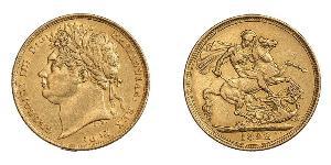 1 Sovereign Vereinigtes Königreich von Großbritannien und Irland (1801-1922) Gold Georg IV (1762-1830)