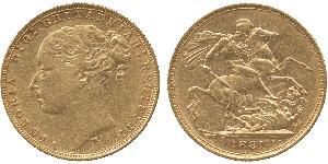 1 Sovereign Vereinigtes Königreich von Großbritannien und Irland (1801-1922) Gold Victoria (1819 - 1901)